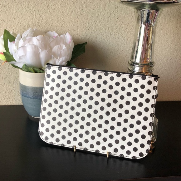 Furla Polka Dot Leather Zip Pouch EUC - Picture 3 of 12